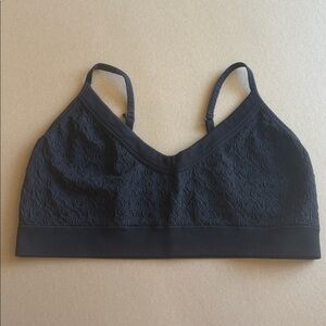Black spandex bralette